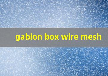 gabion box wire mesh